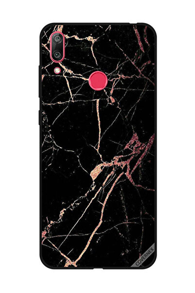 Covernex غطاء حماية لهاتف هواوي Y7 Prime 2019 بنمط رخامي أسود
