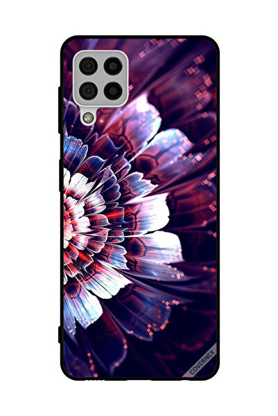 Covernex غطاء حماية لهاتف سامسونج جالاكسي A22 4G مع زهرة كبيرة منعكسة على الج...