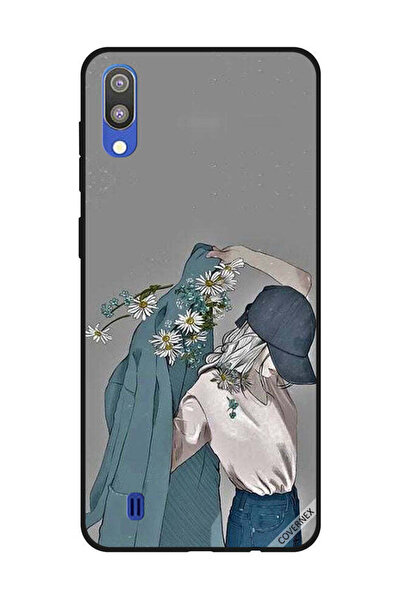 Covernex غطاء حماية لهاتف سامسونج جالاكسي M10 بقبعة فتاة ترتدي معطفًا مزهرًا