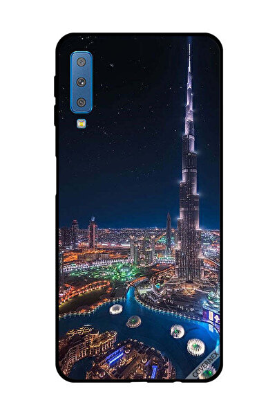 Covernex غطاء حماية لهاتف سامسونج جالاكسي A7 2018 - منظر ليلي لوسط المدينة