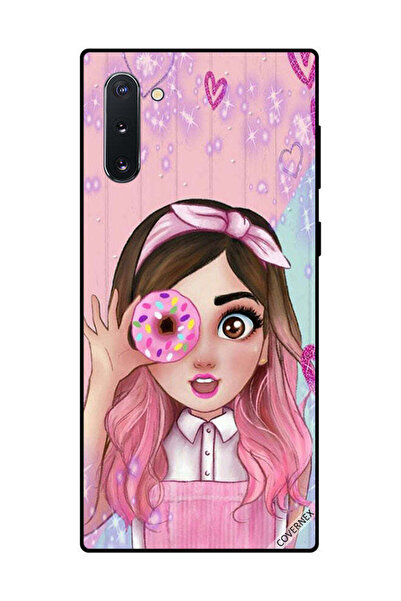 Covernex غطاء حماية لهاتف سامسونج جالكسي نوت 10، فتاة صغيرة لطيفة تحمل دونات