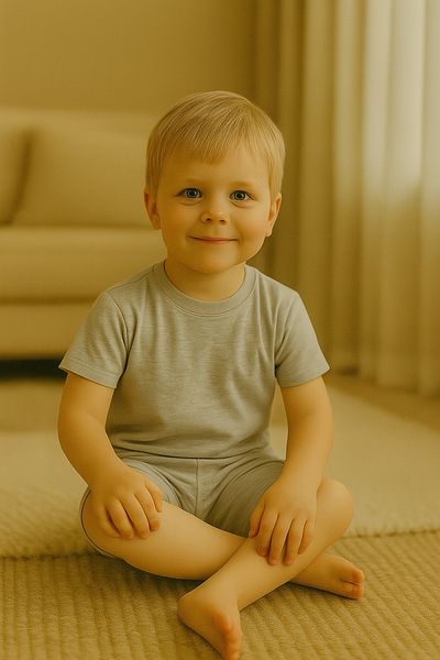 cimcim baby Solid Color Cotton Shorts Suit