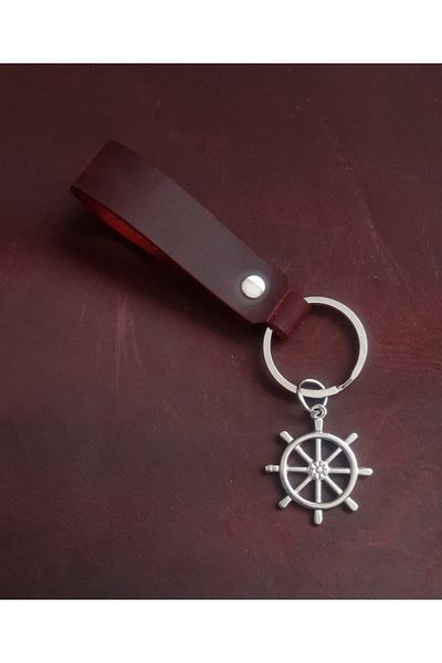 BSN Store Seaman's Rudder Figure Keychain Premium Hand Made Real Leather Keychain