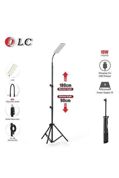 DLC حلقة إضاءة LED مع حامل ثلاثي القوائم - إضاءة متعددة الوظائف للمنزل والمكتب