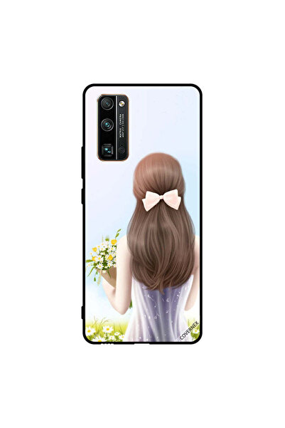 Covernex غطاء حماية لهاتف Honor 30 Pro فتاة جميلة تحمل الزهور