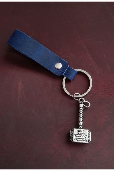 BSN Store Thor Hammer Symbol Keychain Hand Made Real Leather Keychain