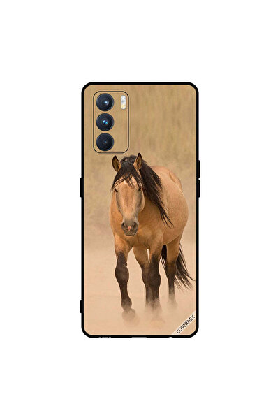 Covernex غطاء حماية لهاتف Oppo K9 Pro - سباق الخيل باللون البني