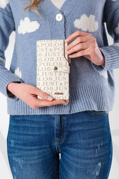 Just Polo JP Original Just Polo Coin Zipper Vertical Multi-Compartment Women's Wallet Hand Portfolio 19*10 cm 09 Cream