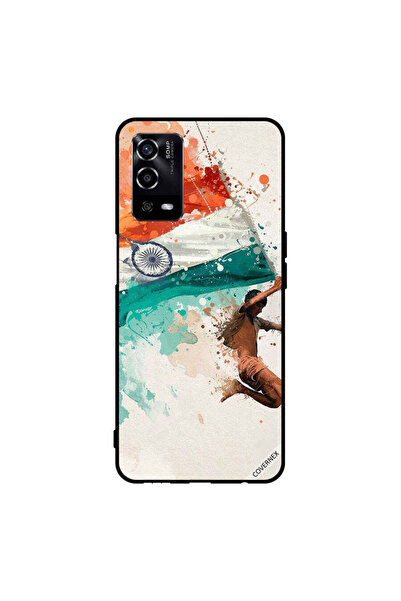 Covernex غطاء حماية لهاتف Oppo A55/56 يحمل علم الهند أثناء الطيران