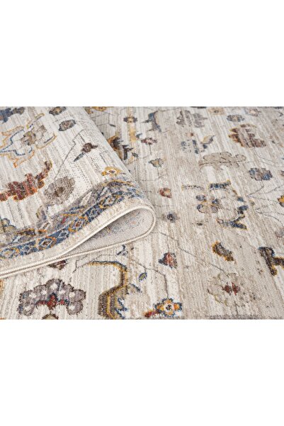 Moqa A Different Carpet Anadolu 4003 Kemik Otantik Desenli Halı - Antialerjik, Pamuk Taban, 6 mm Hav Yüksekliği