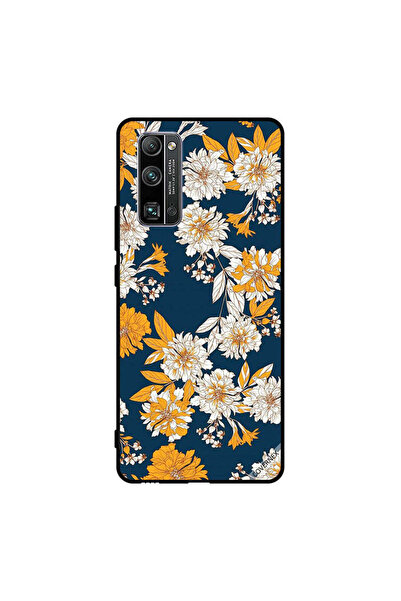 Covernex غطاء حماية لهاتف Honor 30 Pro+ بنقشة زهور وأوراق صفراء وبيضاء