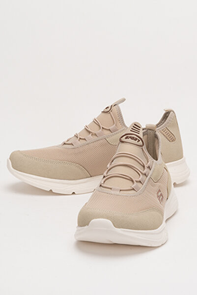 Freemax Unisex Konforlu Yürüyüş Spor Sneaker Ayakkabı Bej