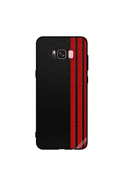 Covernex غطاء حماية لهاتف سامسونج جالاكسي S8+ بثلاثة خطوط عمودية حمراء