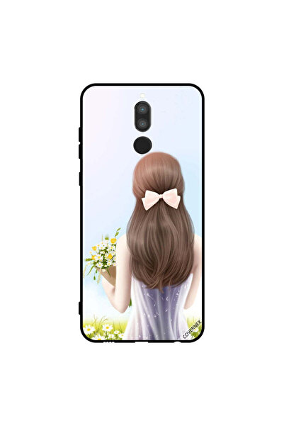 Covernex غطاء حماية لهاتف هواوي ميت 10 لايت - فتاة جميلة تحمل الزهور
