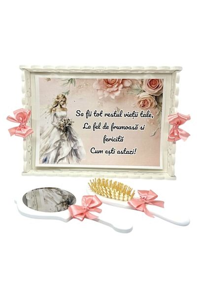 OEM Set tava pentru gatitul miresei, personalizat mire si mireasa, format din 3 piese