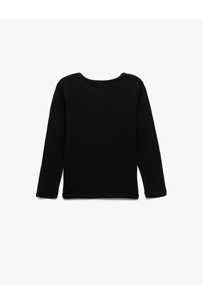 Koton Cotton Long Sleeve Crew Neck Camisole Basic T-Shirt