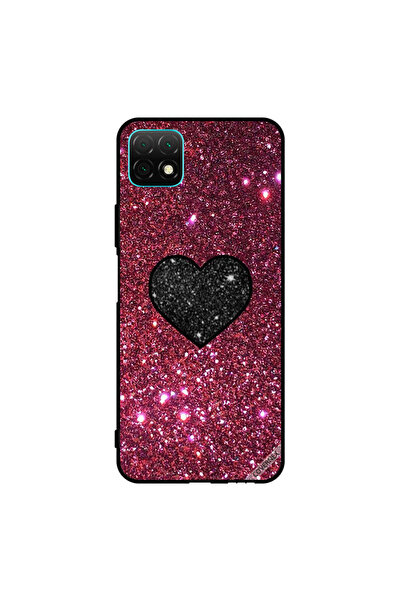 Covernex غطاء حماية لهاتف هواوي نوفا Y60 بتصميم قلب أسود مع لمسات حمراء لامعة