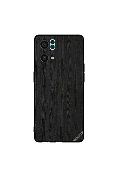 Covernex غطاء حماية لهاتف Oppo Reno7 Pro 5G بنمط خشبي أسود