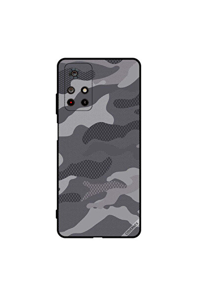 Covernex غطاء حماية لهاتف Poco M4 Pro بنمط تمويه رمادي
