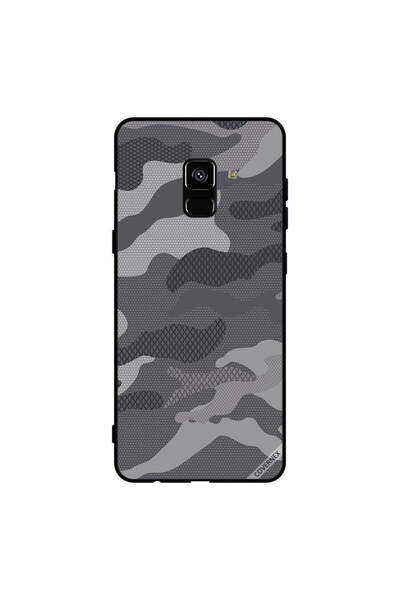 Covernex غطاء حماية لهاتف سامسونج جالاكسي A8+ (2018) بنمط مموه رمادي