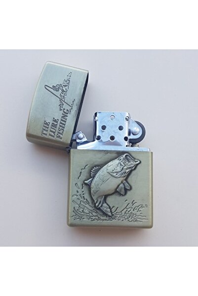 dalimag 3D Relief Lighter, Metallic, Gas, Fishing, Catch Fish Model, 4 x 6 Cm,