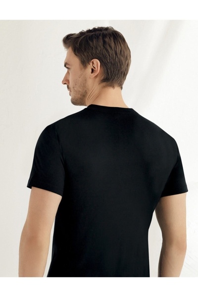 Şahinler Men's Closed Collar Short Sleeve 6 Pack 100% Cotton Undershirt