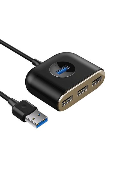 OEM HUB Adaptor 4 in 1, USB 3.0 - USB 3.0/USB 2.0 x 3, Cable 1m, Universal, Black