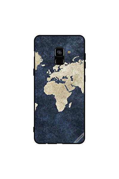 Covernex غطاء حماية لهاتف سامسونج جالاكسي A8+ (2018) بنمط خريطة على الجينز