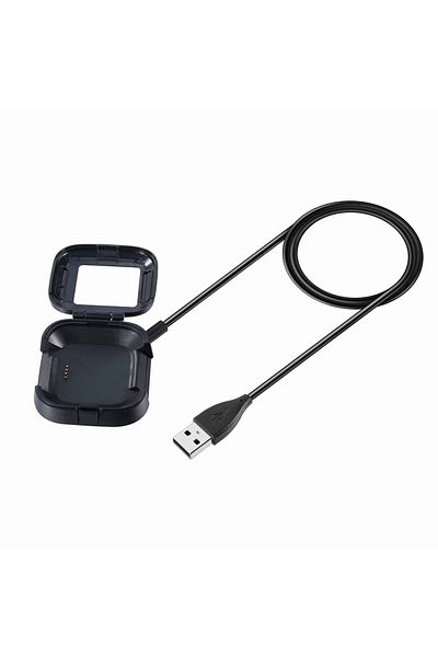 Edman Charging Cable for Fitbit Versa Bracelet, Black