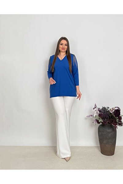 DE WHITES ΜΠΛΟΥΖΑ ΜΕΓΑΛΟΥ ΜΕΓΕΘΟΥΣ ΜΕ ΛΕΠΤΟΜΕΡΗ ΑΛΥΣΙΔΑ ΣΤΟΝ ΩΜΟ