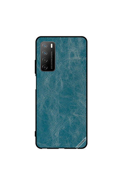Covernex غطاء حماية لهاتف Honor Play 4 بنمط جلدي أزرق