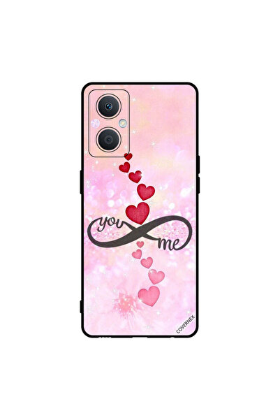 Covernex غطاء حماية لهاتف Oppo A96 - قلوب حمراء ووردية - You Infinity Me