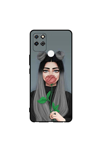 Covernex غطاء حماية لهاتف Honor Play 5T بتصميم فتاة لطيفة تخفي فمها على شكل و...