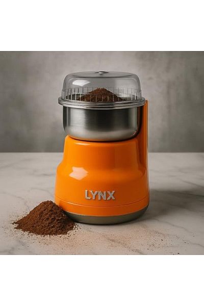 LYNX Electric Coffee Grinder with 100% Copper Motor, 100G Large Stainless Steel Bowl, Low Vibration