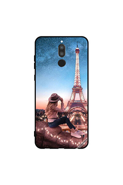 Covernex غطاء حماية لهاتف هواوي ميت 10 لايت - قبعة فتاة بنية وبرج إيفيل