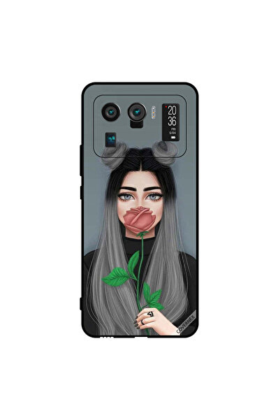 Covernex غطاء حماية لهاتف شاومي مي 11 ألترا، فتاة لطيفة للغاية، فم مخفي على شكل وردة الخوخ
