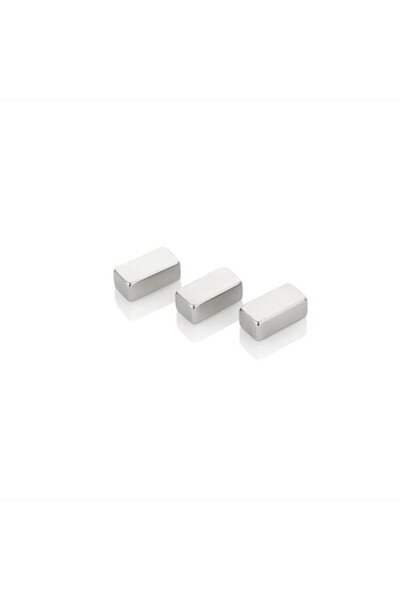 dalimag Set 3 Magneti Tip Bloc Foarte Puternici, Gri, 20 mm x 10 mm x 10 mm