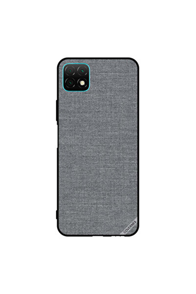 Covernex غطاء حماية لهاتف هواوي نوفا Y60 بنمط قماش رمادي