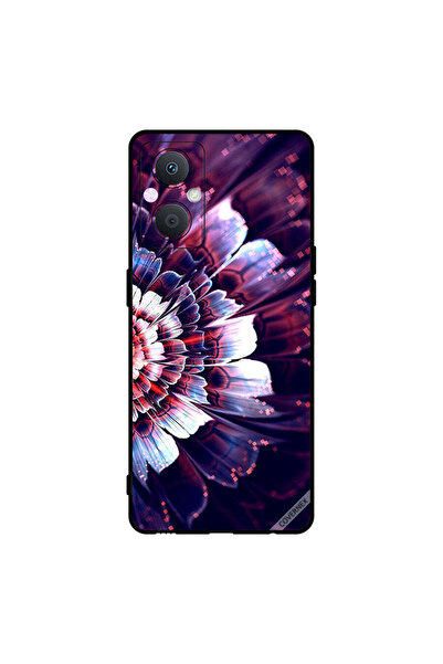 Covernex غطاء حماية لهاتف Oppo A96 مع زهرة كبيرة منعكسة على الجانب الأيسر
