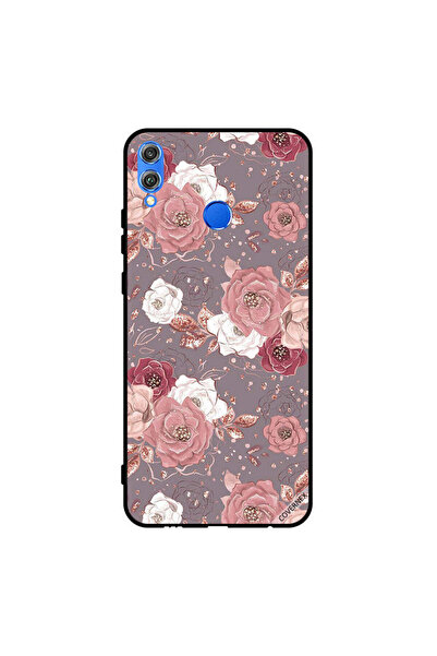 Covernex غطاء حماية لهاتف Honor 8X بنمط زهور بلون الشوكولاتة