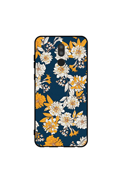 Covernex غطاء حماية لهاتف هواوي ميت 10 لايت بنقشة زهور وأوراق صفراء وبيضاء