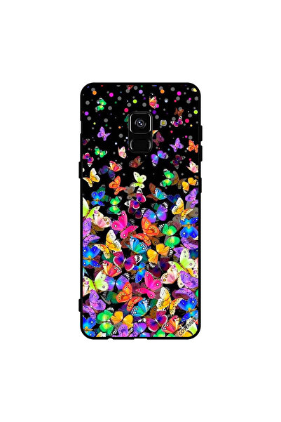 Covernex غطاء حماية لهاتف سامسونج جالاكسي A8+ (2018) - فراشات صغيرة متعددة ال...