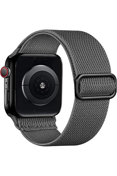 Alstrap Apple watch 4-5-6-7-8-9-10 Se Ultra Uyumlu 44-45-46-49mm Kumaş Elasti...