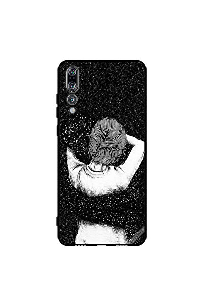 Covernex غطاء حماية لهاتف هواوي بي 20 برو - خيال ليلي لفتاة خربشة
