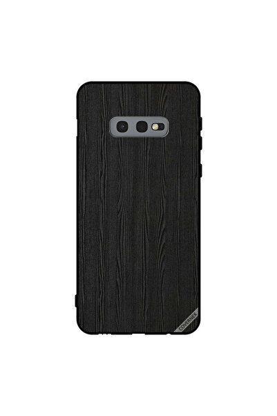 Covernex غطاء حماية لهاتف سامسونج جالاكسي S10e بنمط خشبي أسود