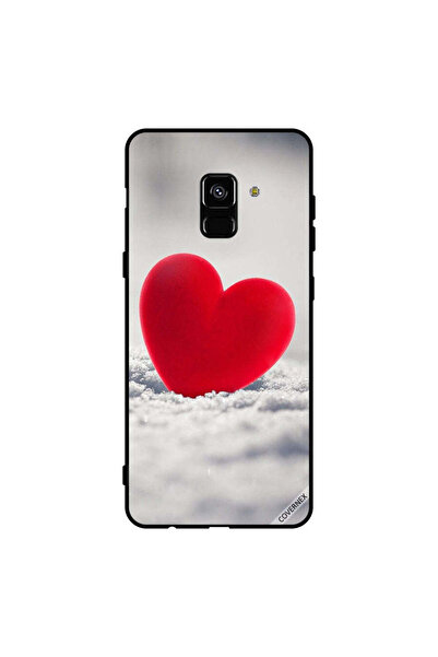 Covernex غطاء حماية لهاتف سامسونج جالاكسي A8+ (2018) بتصميم قلب أحمر جميل