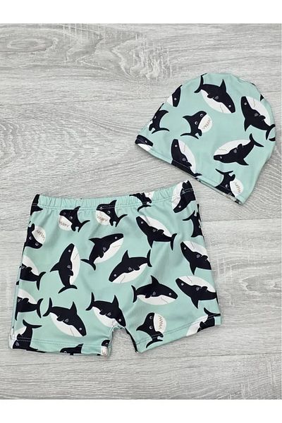 YARENKİDS Boy's Character Patterned Swimwear Shorts with Belt
