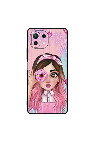 Covernex غطاء حماية لهاتف شاومي مي 11 لايت فتاة صغيرة لطيفة تحمل دونات