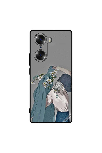 Covernex غطاء حماية لهاتف Honor 60، فتاة ترتدي معطفًا مزهرًا