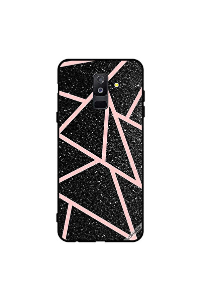 Covernex غطاء حماية لهاتف سامسونج جالاكسي A6+ (2018) أسود لامع بنقشة مسارات و...
